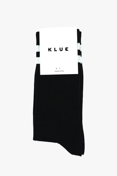 Black And White Organic Cotton Tennis Socks