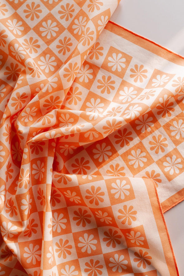 Daisy Check Bandana Orange