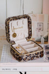 Corinne Leopard Travel Jewelry Box