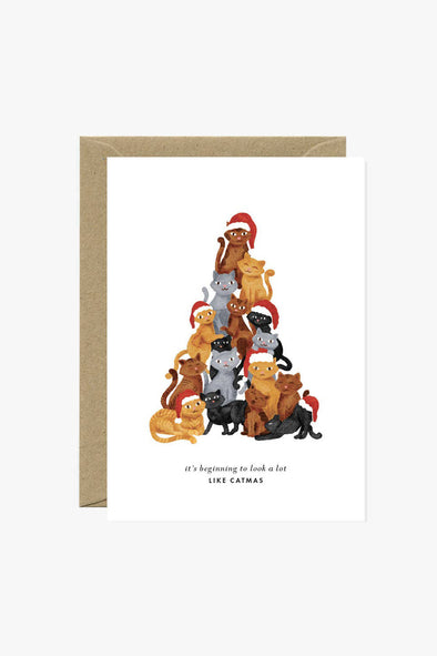 Catmas Greeting Card