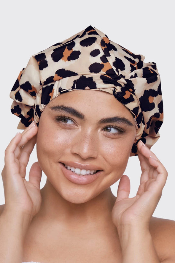 Luxury Shower Cap Leopard