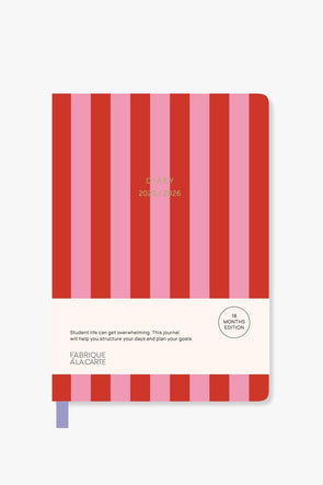 School Diary Pink Stripes