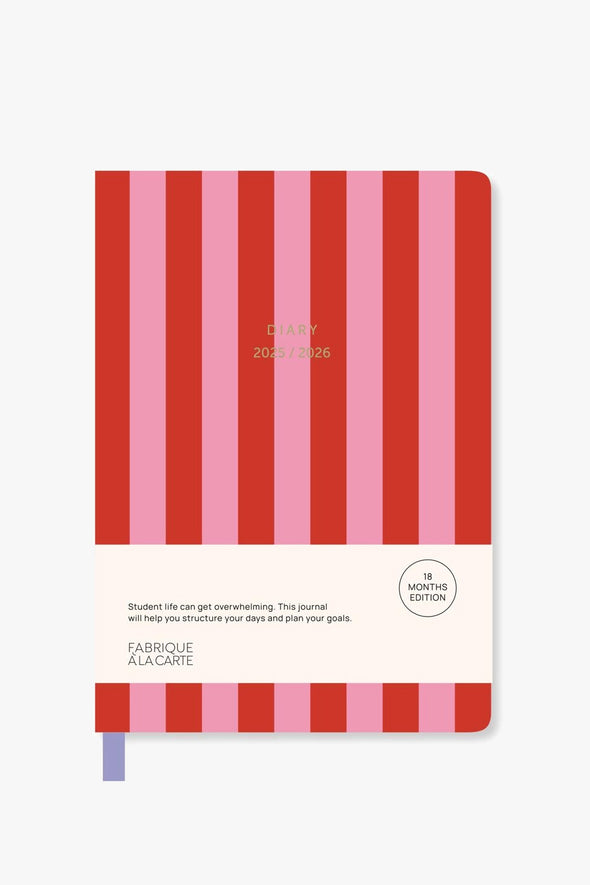 School Diary Pink Stripes