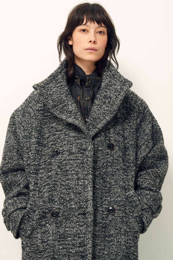 Bleecker Street Coat Whiblack