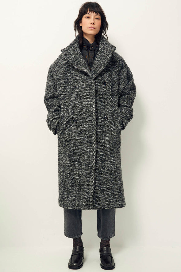 Bleecker Street Coat Whiblack