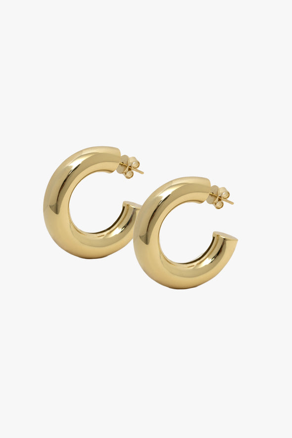 Fara Tube Set Earrings Gold