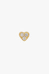 Jolie Heart Strass Earring Gold