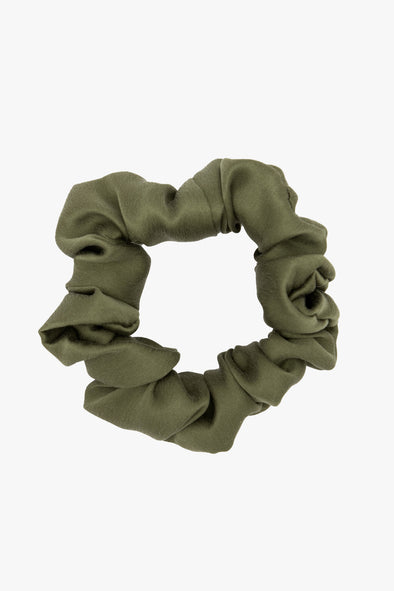 Les Soeurs Silk Scrunchie Khaki Large