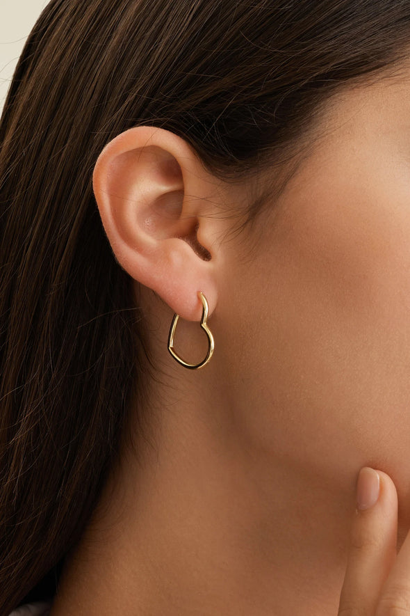 Jenny Heart Earring Gold