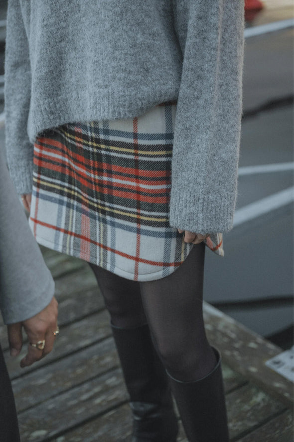 Trey Mini Skirt Check