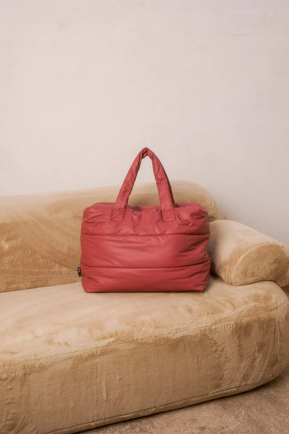 Camill Puffy Weekend Bag Red Wood