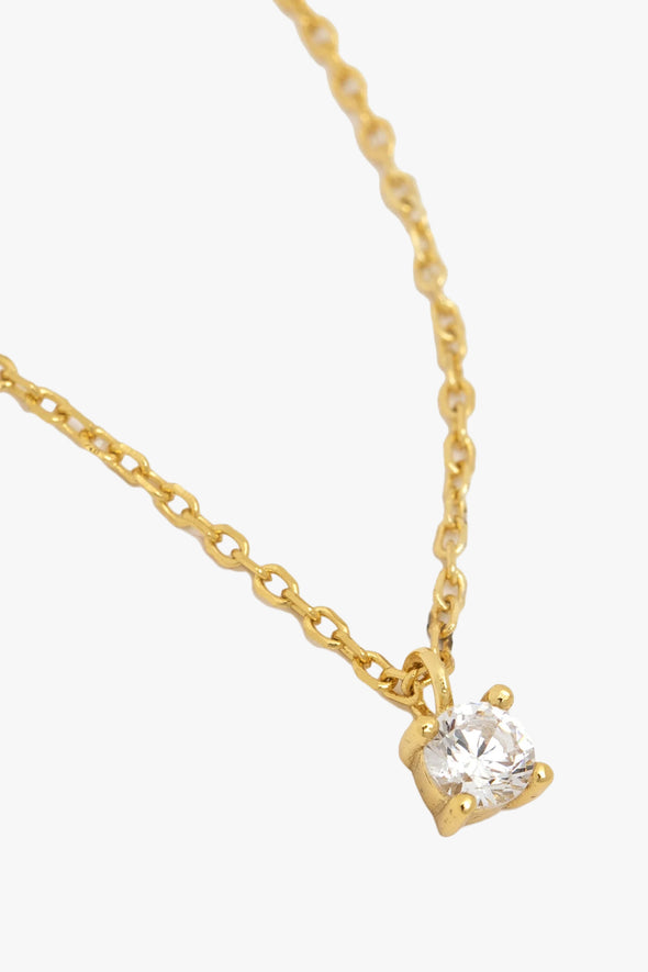 Romee Extra Fine Chain Strass Necklace Gold