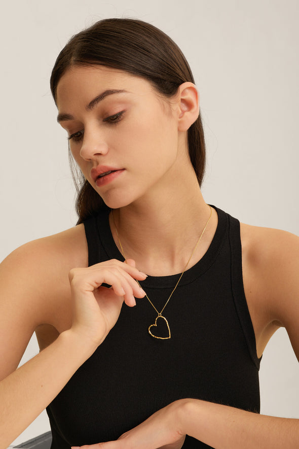 Roni Heart Necklace Gold