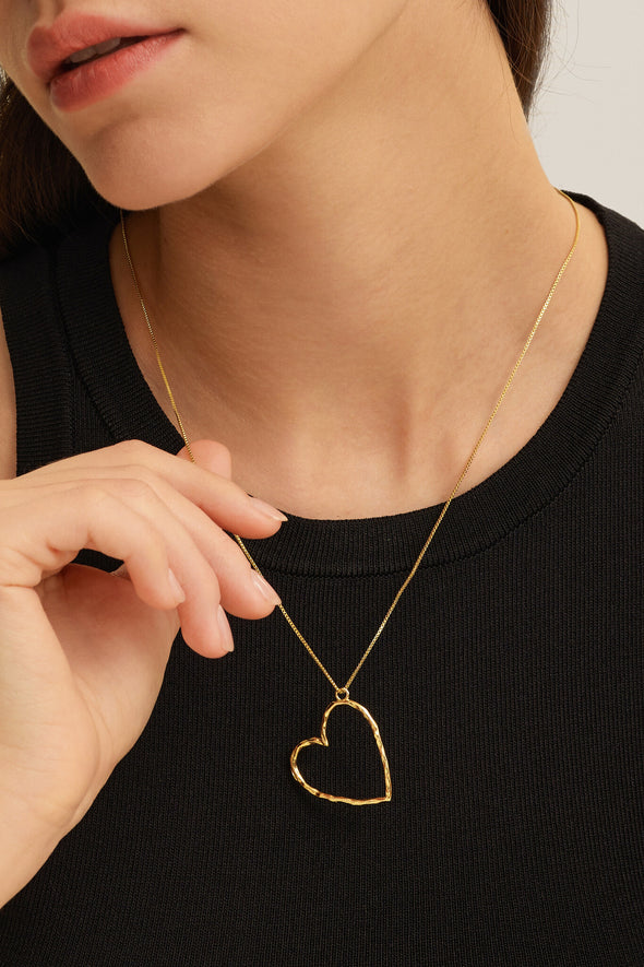 Roni Heart Necklace Gold