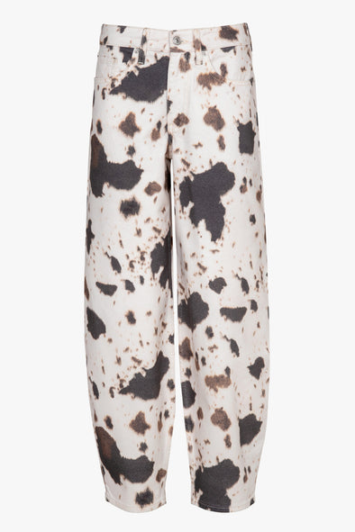 Chuck Denim Trousers Cow Print