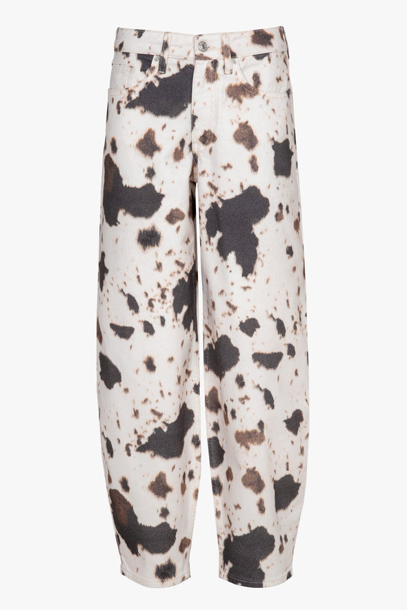 Chuck Denim Trousers Cow Print