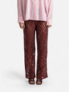 Reva Lace Pants Bordeaux