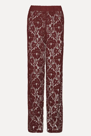 Reva Lace Pants Bordeaux