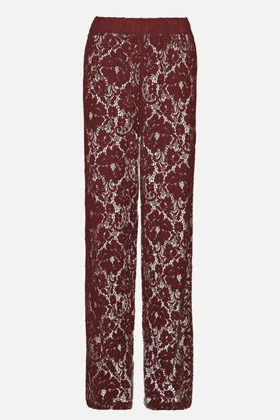 Reva Lace Pants Bordeaux