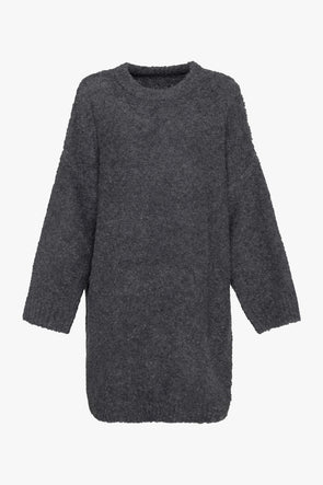 Andres Boucle Dress Dark Grey