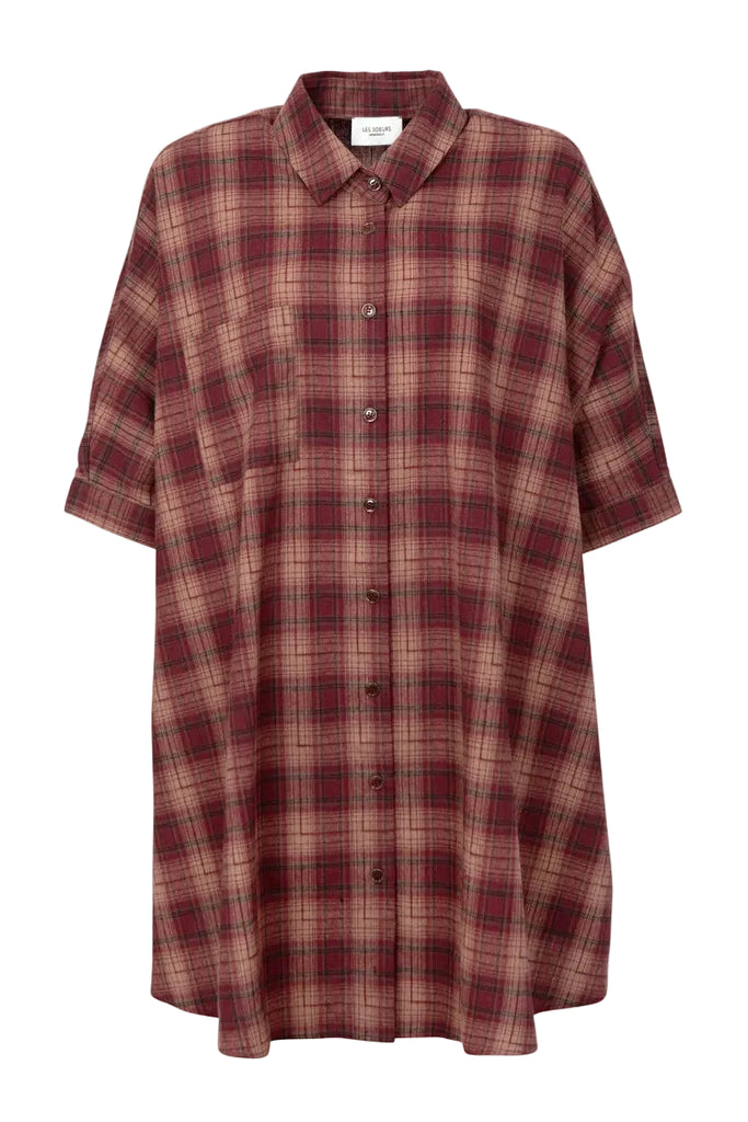 Rogers Check Dress Bordeaux
