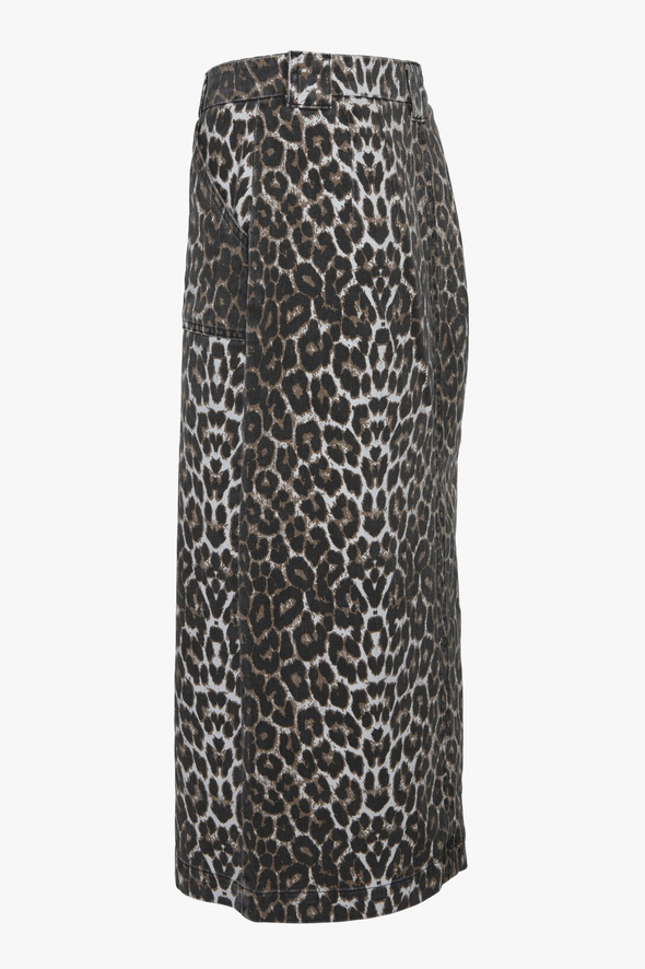 Amelie Leopard Midi Skirt
