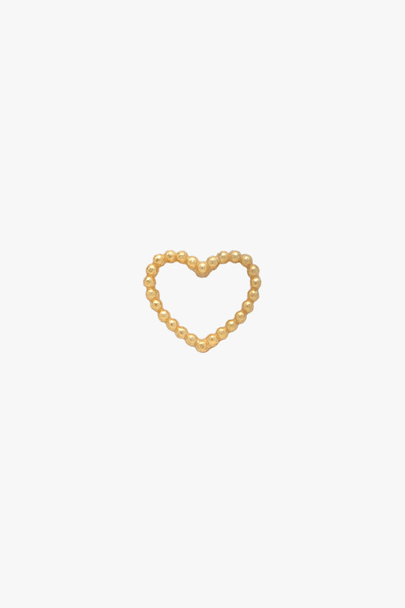 Jolie Dotted Heart Gold Earring