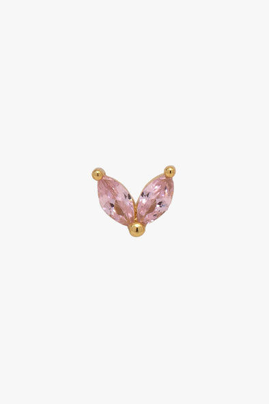 Jolie Double Leaf Gold Earring