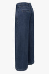 Aras Pleated Denim Dark Blue