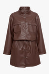Mitch Vegan Leather Dress Brown