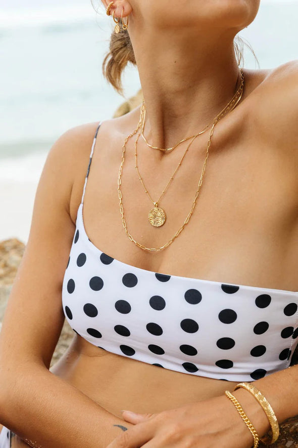 Box Choker Necklace Goldplated
