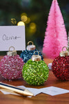 Christmas Tinsel Bauble Place Card Holders
