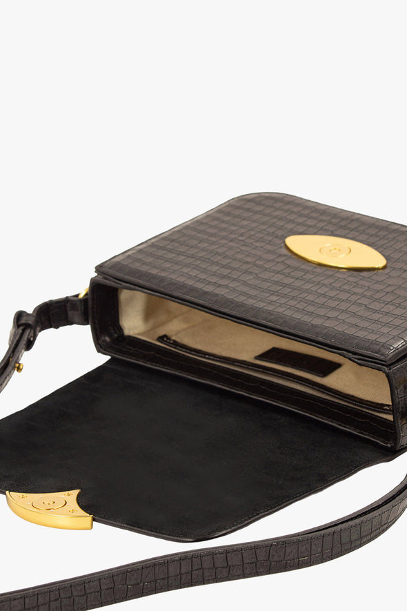 Diviluz Box Bag Black Croco