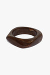 Resin Rectangle Bangle Brown