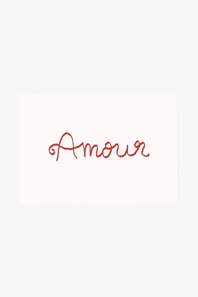 'Amour' Postcard (risography)