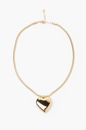 Cool Heart Necklace Gold