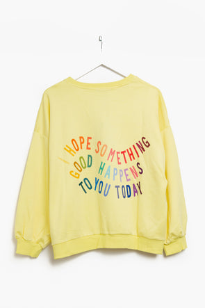 Good Day rainbow Sweater Yellow