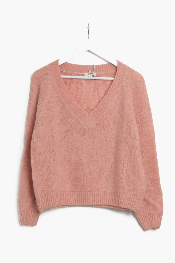 Dannie V-Neck Knit Nude