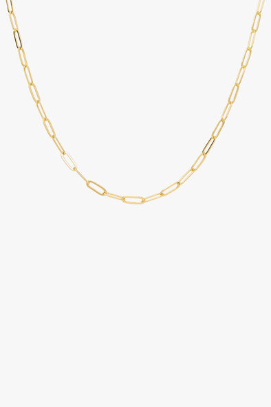 Short Link Chain Necklace Gold Plated (40cm)