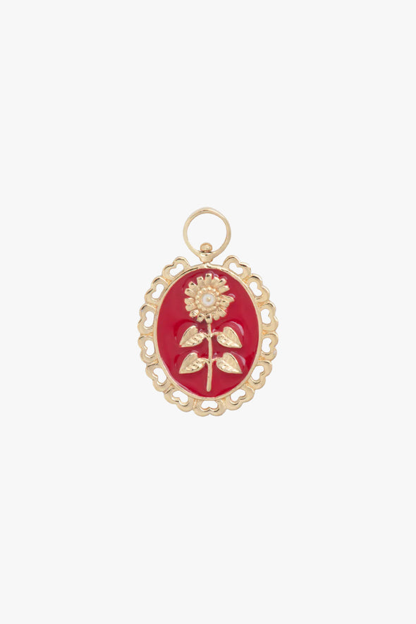 Flower of Love Charm Goldplated