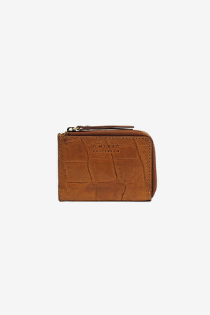 Coco Coin Purse Cognac Croco Classic Leather - O My Bag - Mini wallet cognac croco