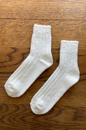 Hut Socks White Linen