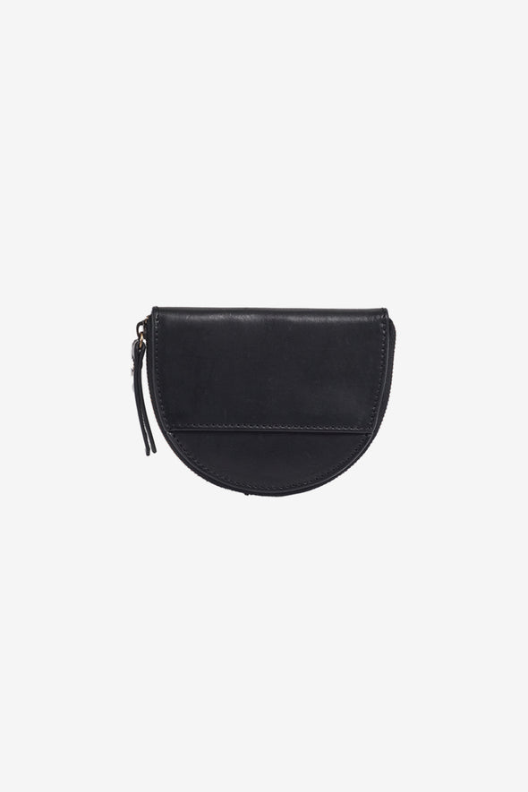 Laura Coin Purse Black Classic Leather