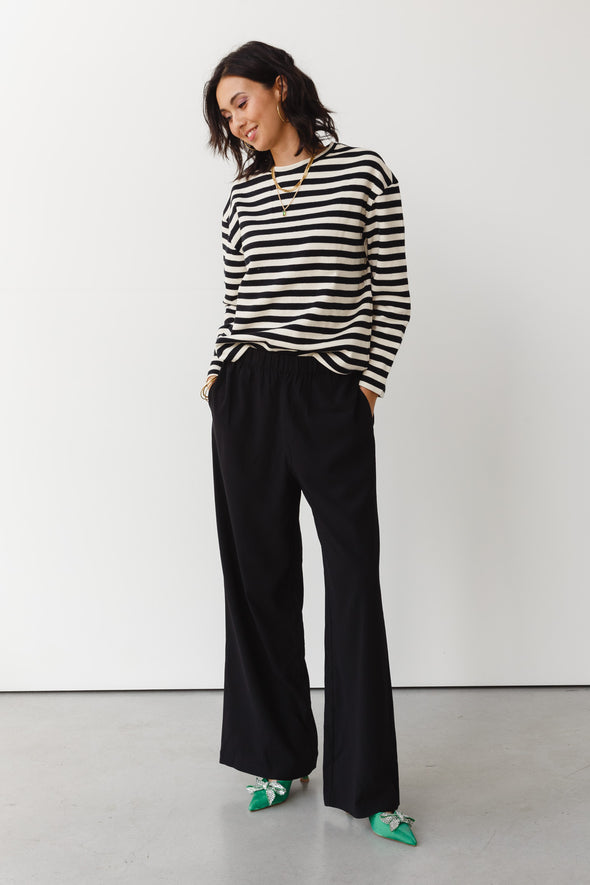 Tinni Relaxed Wide Pants Black