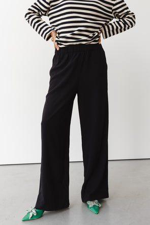 Tinni Relaxed Wide Pants Black