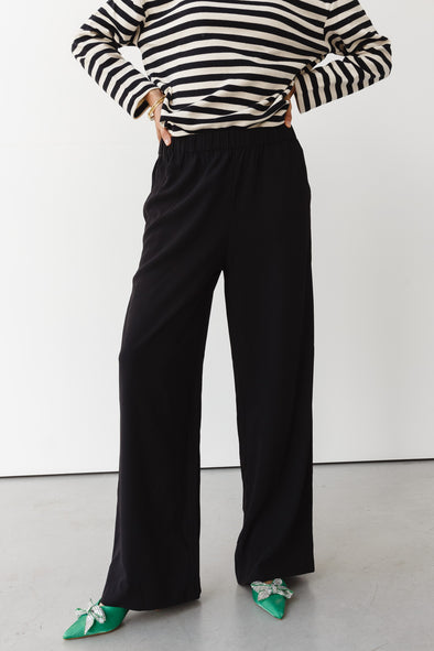 Tinni Relaxed Wide Pants Black