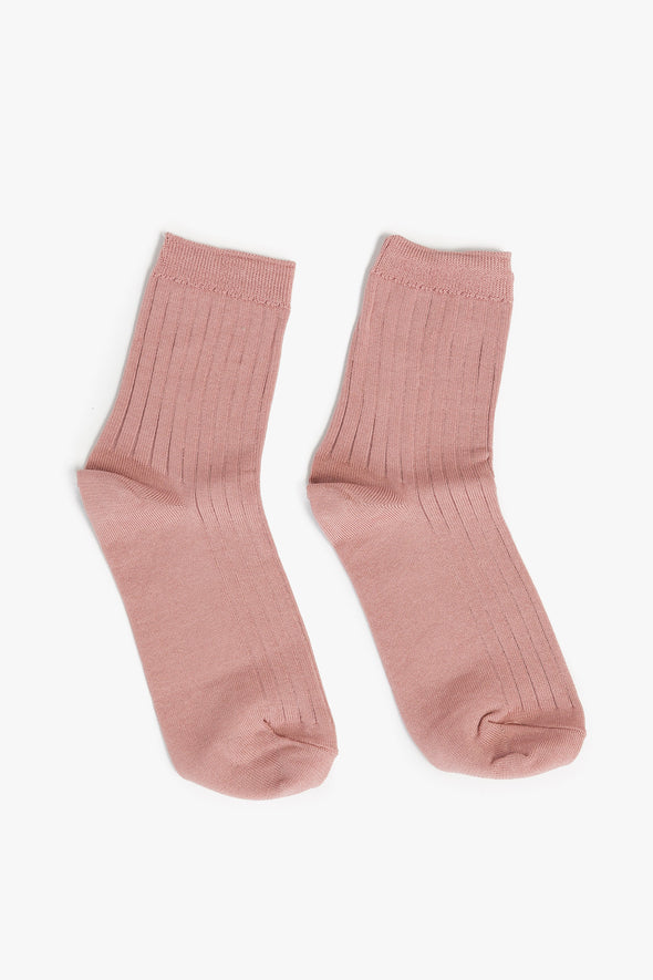Her Socks Desert Rose - Le Bon Shoppe - Pink ribbed socks