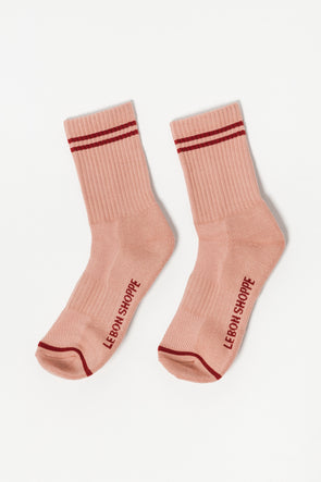 Boyfriend Socks Vintage Pink