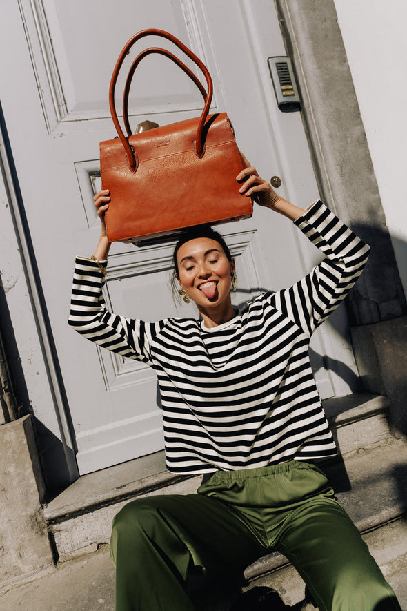 Kate Cognac Stromboli Leather