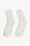 Hut Socks White Linen